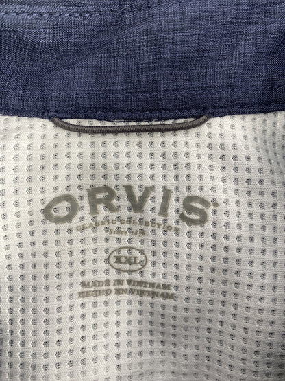Orvis Men’s Blue Short Sleeve Button Up Shirt - XXL