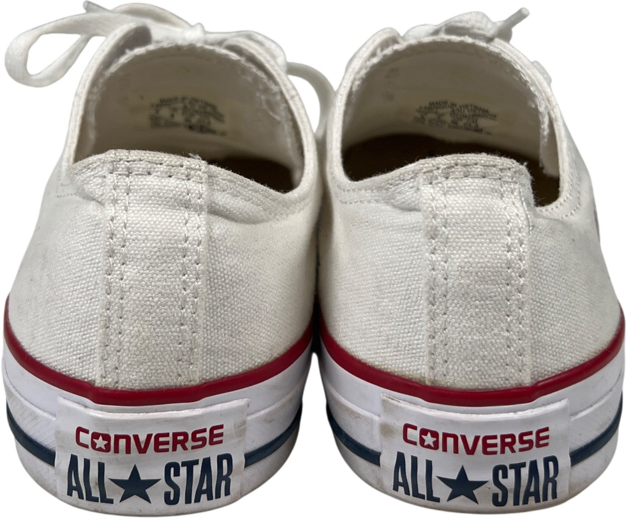 Converse Women’s White Canvas Low Top Lace Up Casual Sneakers - 8