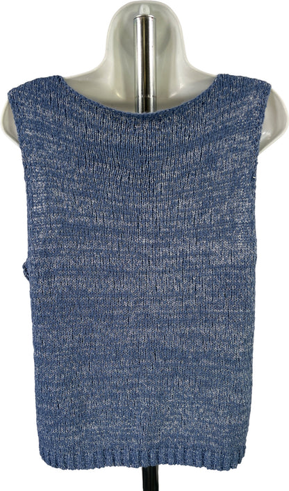 LOFT Women’s Blue Knit Sleeveless Sweater - L
