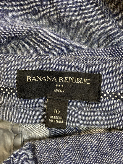 NEW Banana Republic Women's Blue Avery Linen Blend Pants - 10