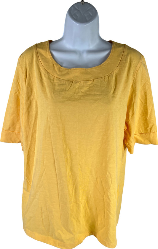 Pendelton Women’s Yellow Short Sleeve Cotton Boat Neck Shirt - XL