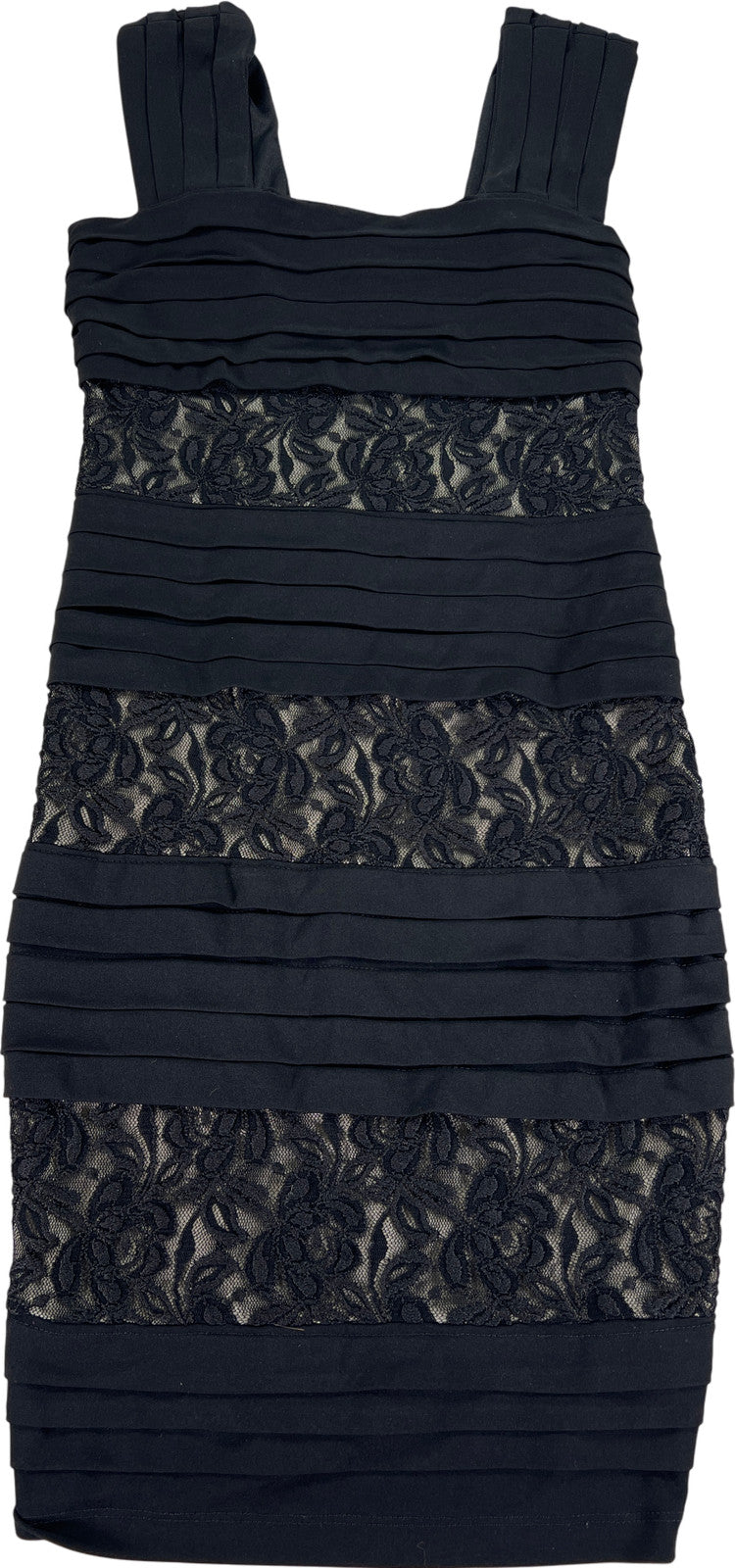 Carole Little Womens Black Lace Accent Sleeveless Short Formal Sheath Dress - 10