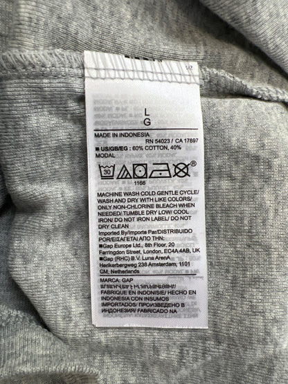 Gap Women’s Gray Favorite Long Sleeve V-Neck T-Shirt - L