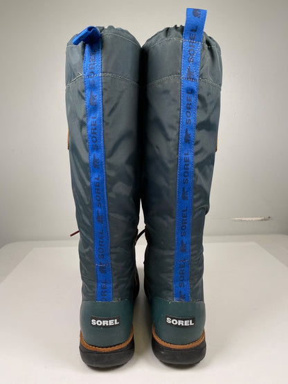 Sorel Women’s Green/Blue Vintage Waterproof Insulated Tall. Pull On Boots - 9