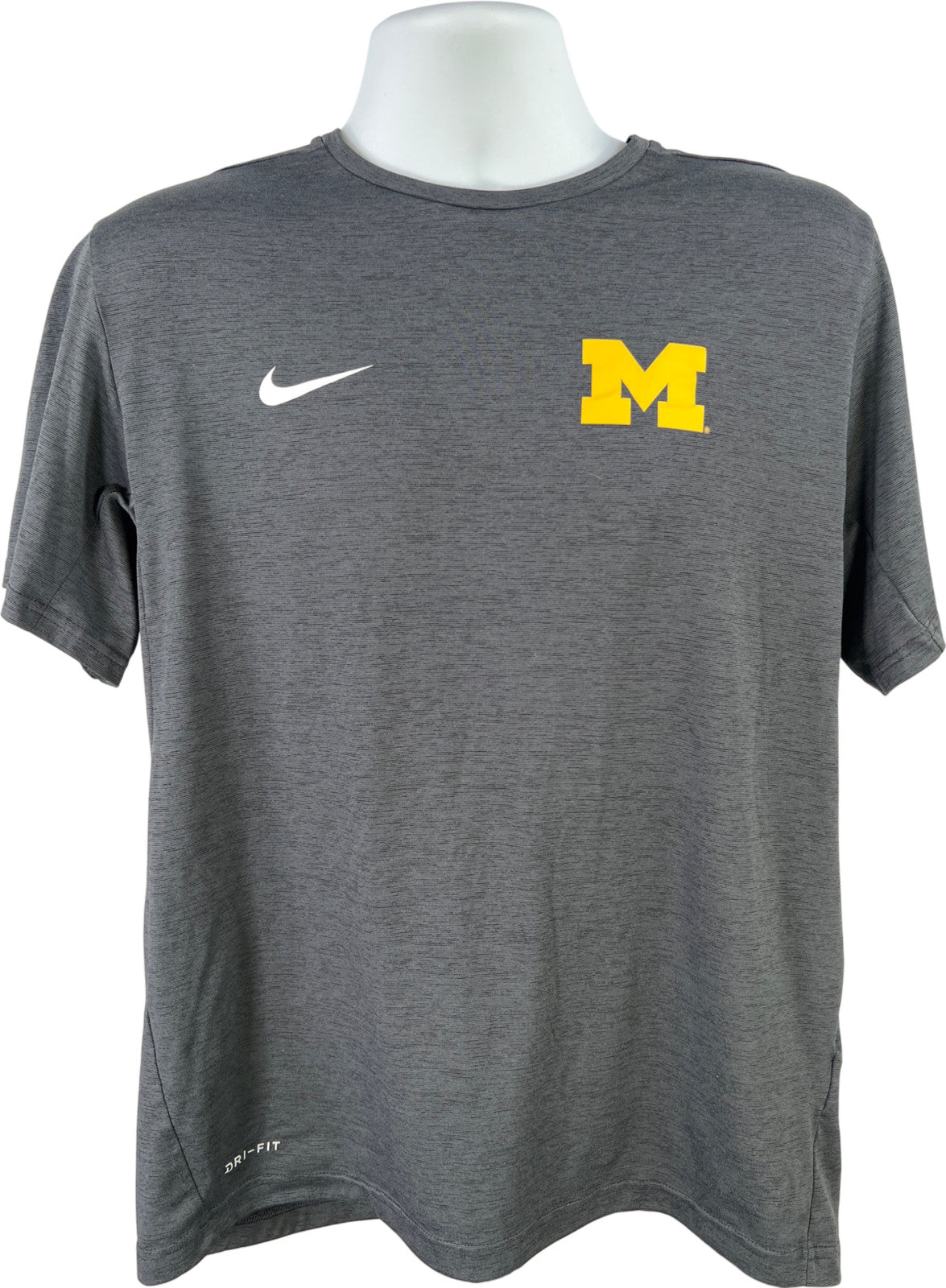 Nike Men’s Gray Dri-Fit U of M Michigan Short Sleeve T-Shirt - L
