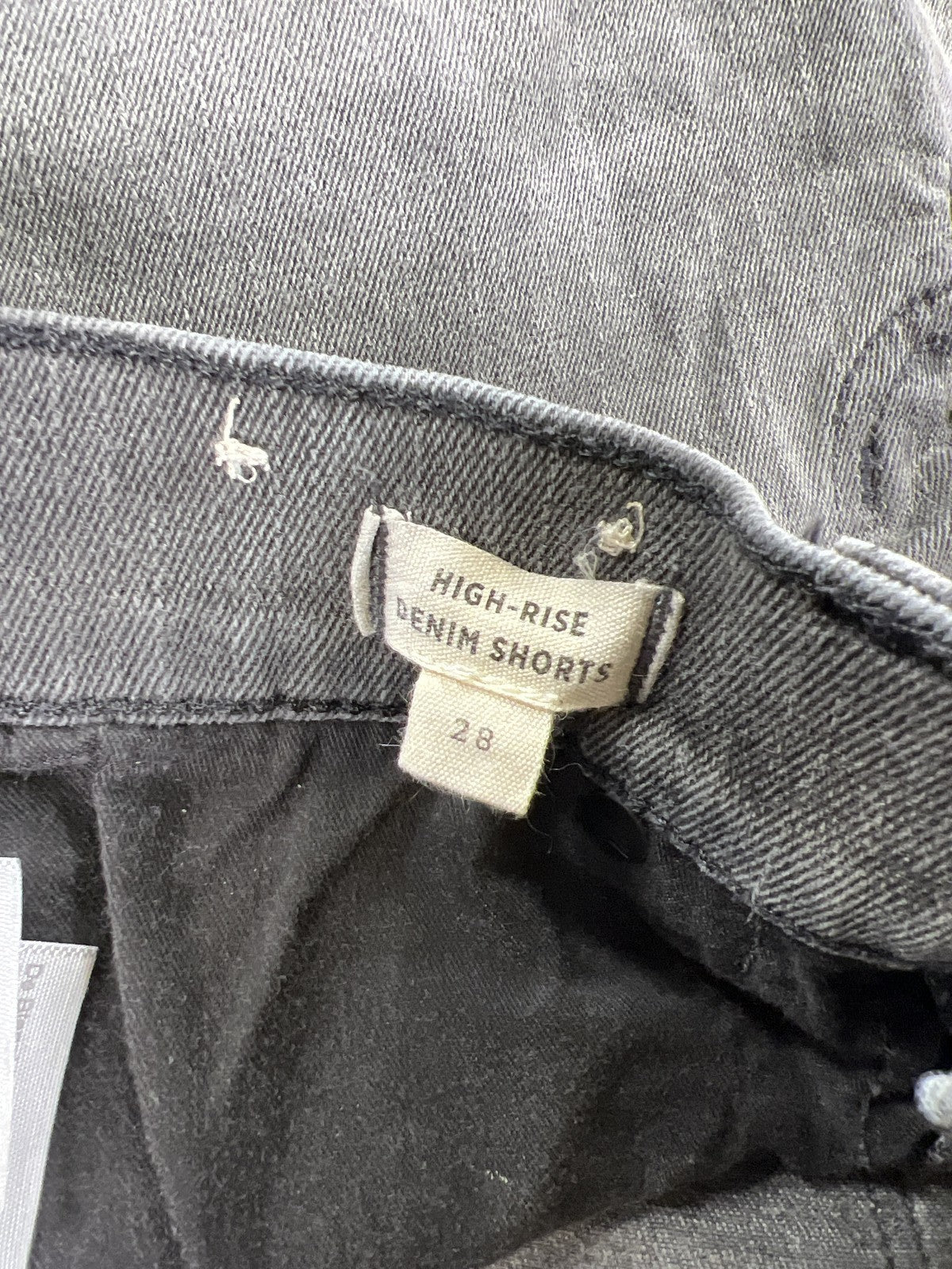 Madewell Women’s Black High Rise Denim Cutoff Jean Shorts - 28