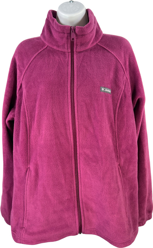 Columbia Women’s Purple Long Sleeve Full Zip Fleece Jacket - XXL