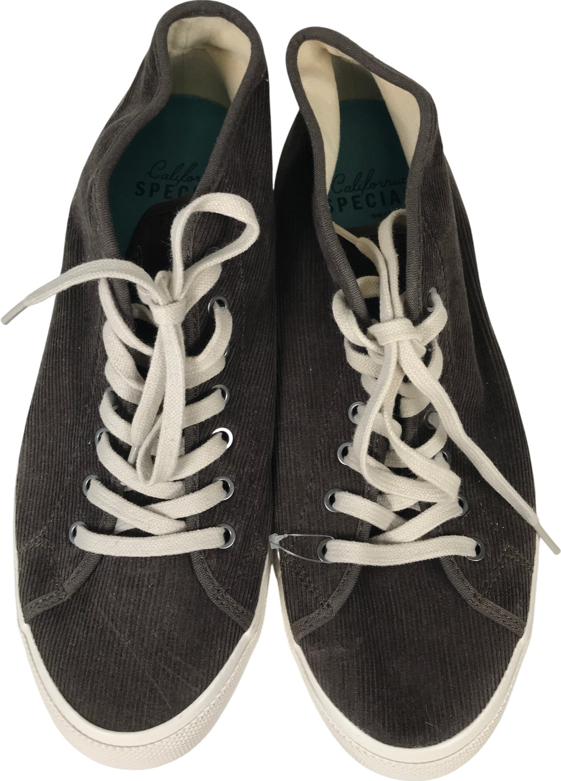 Seabees Men’s Brown Corduroy Mid Top Lace Up Sneakers - 11