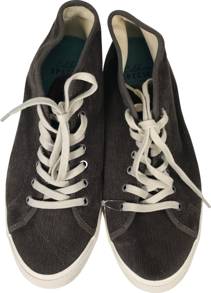 Seabees Men’s Brown Corduroy Mid Top Lace Up Sneakers - 11