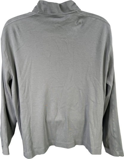 Van Heusen Men’s Gray Long Sleeve 1/4 Zip. Regular Fit Pullover Sweater - XXL