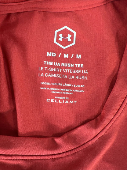 Under Armour Men's Red Short Sleeve Rush Tee Shirt - M