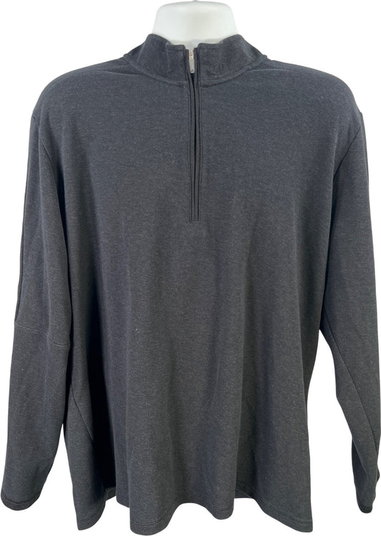 Adidas Men’s Black Long Sleeve 1/4 Zip Pullover Sweater - 2XL