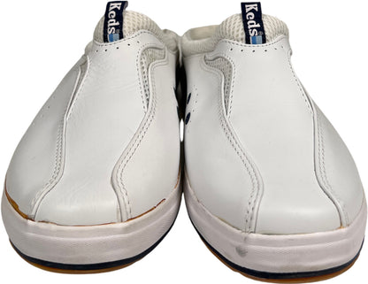 Keds Women’s White Leather Slip On Walking Shoes - 9.5