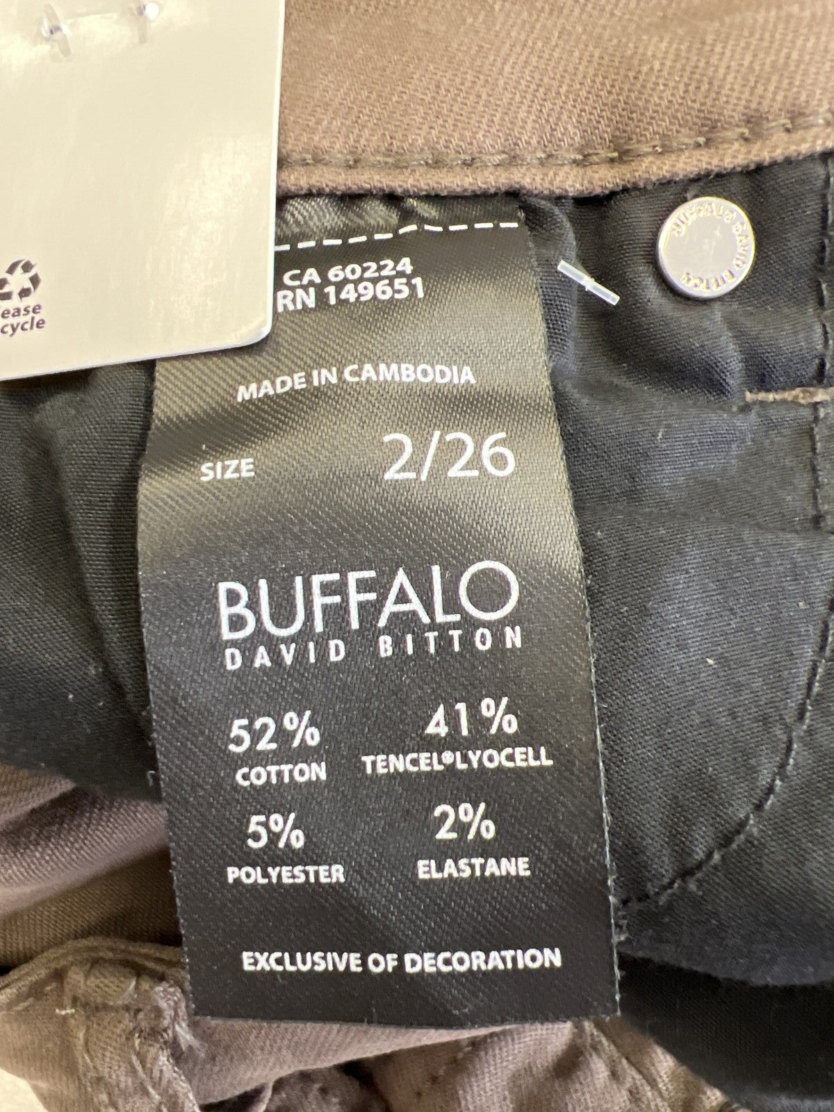 Buffalo David Bitton Women’s Brown Hanna High Rise Stretch Skinny Jeans - 2/26