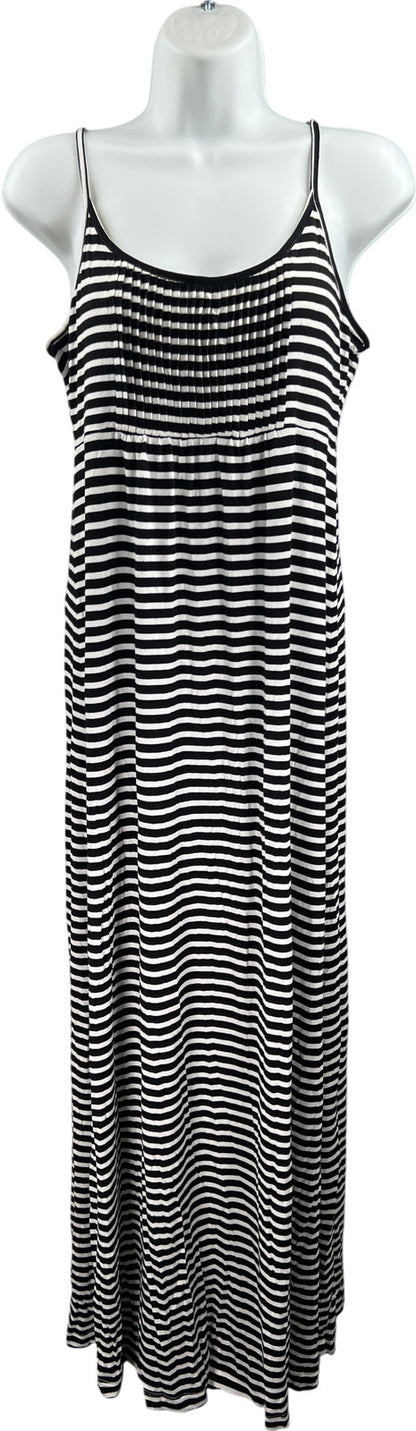 Calvin Klein Women’s Black/White Striped Sleeveless Maxi Dress - 4