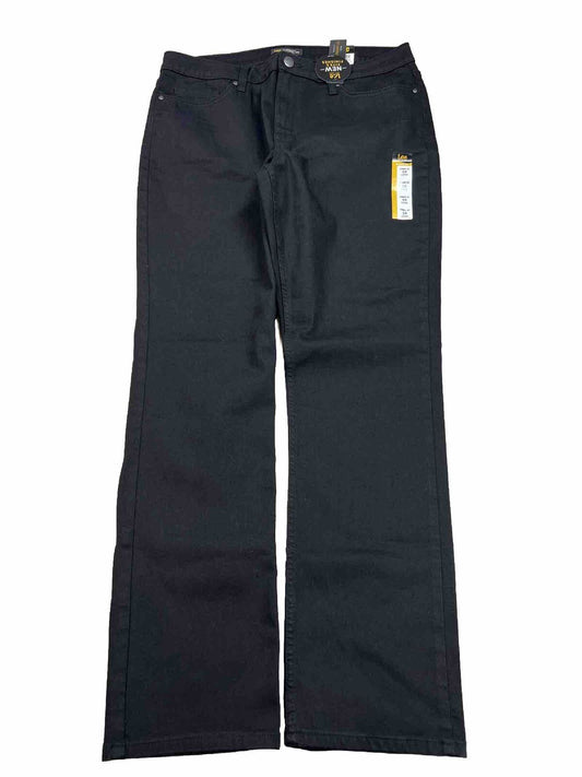 NEW Lee Women's Black Denim Straight Leg Stretch Jeans - 16 Long