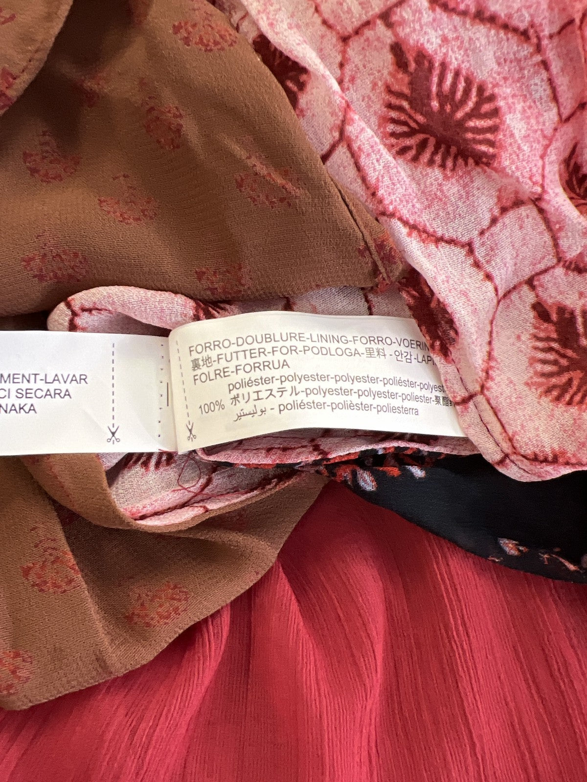 Zara Women’s Pink Floral The Samora Dress Sleeveless Lined Sheer - XS