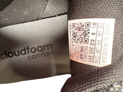 Adidas Men’s Black Cloudfoam Lace Up Athletic Sneakers - 8.5