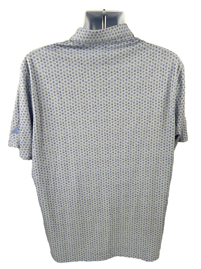 Adidas Men's Blue Short Sleeve Polo Shirt - L