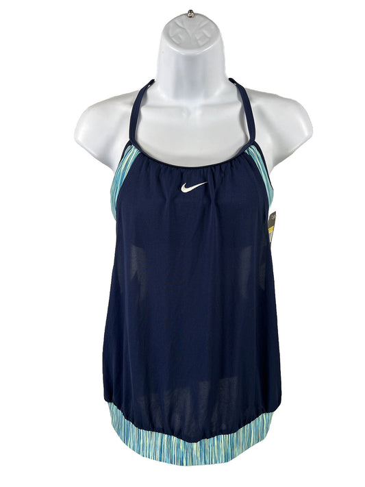 NEW Nike Women's Blue Padded Tankini Swim Top - M