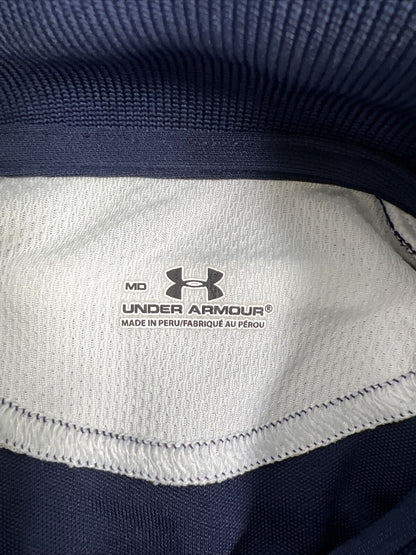 Under Armour Men's Blue/White Short Sleeve Athletic Polo Shirt - M
