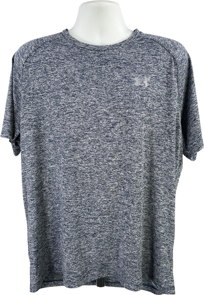 Under Armour Men’s Blue Heather Short Sleeve HeatGear Athletic Tech T-Shirt - XL