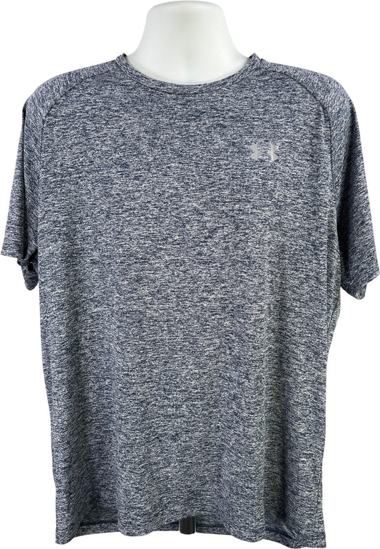 Under Armour Men’s Blue Heather Short Sleeve HeatGear Athletic Tech T-Shirt - XL