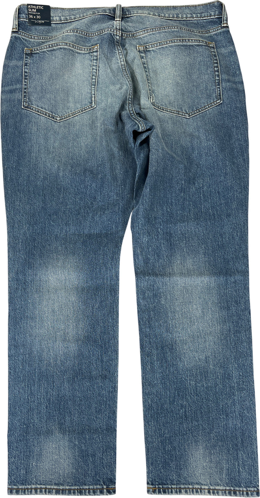J.Crew Men’s Light Wash Vintage Flex Athletic Slim Denim Jeans - 36x30