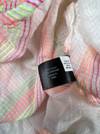 Lane Bryant Women’s White Multicolor Lightweight Long Sleeve Shirt - Plus 22/24