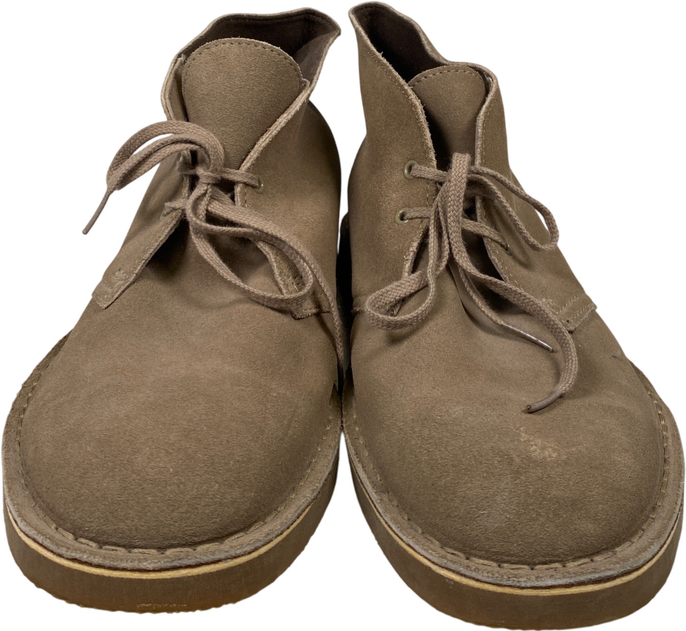 Clarks Men’s Gray/Taupe Suede Bushacre Chukka Desert Boots - 11