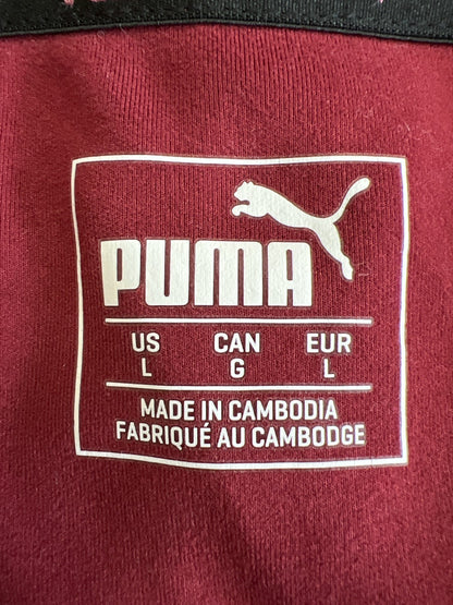 Puma Men’s Burgundy Red Long Sleeve 1/4 Zip Pullover Shirt - L