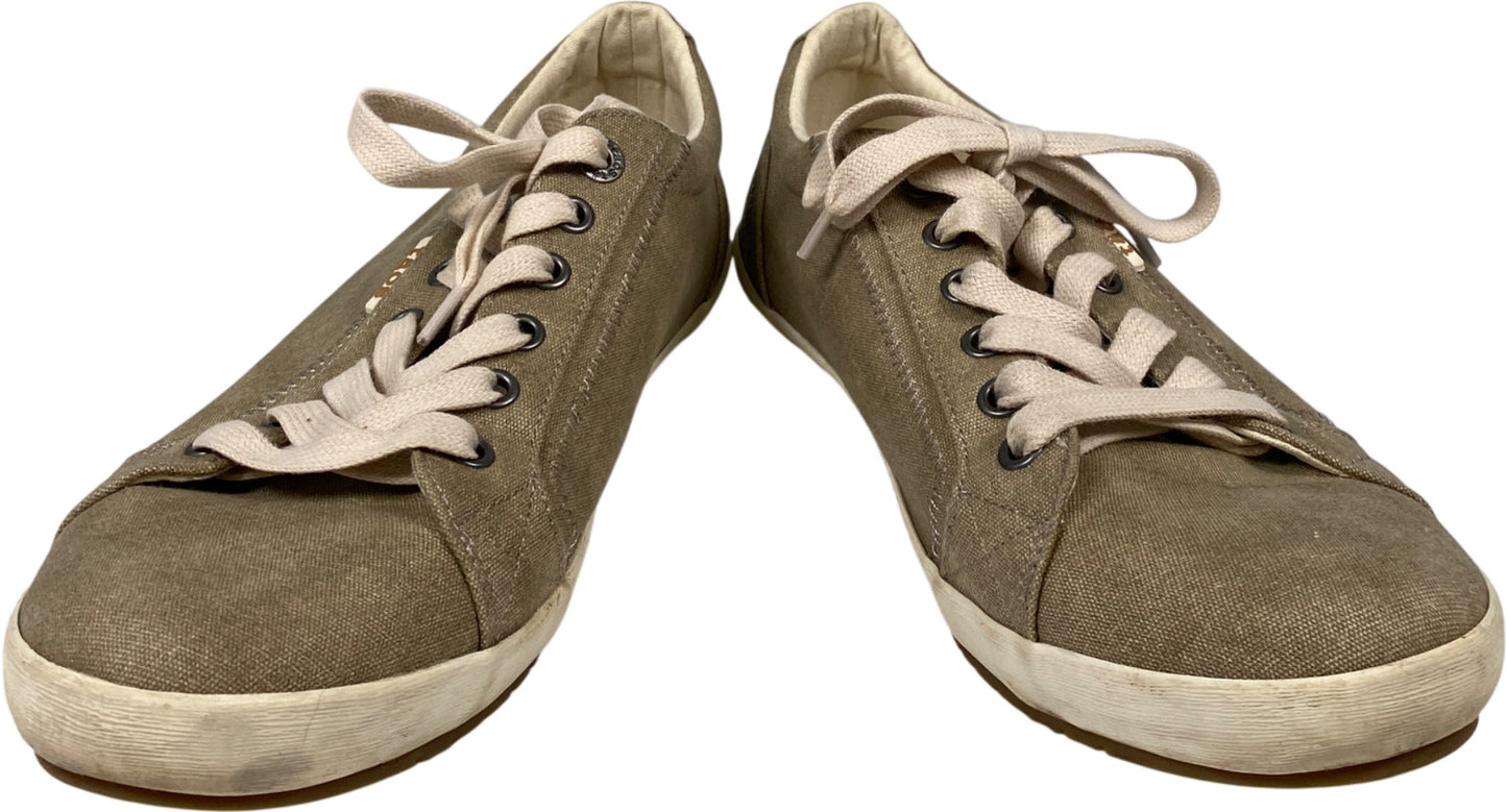 Taos Women’s Beige Star Canvas Lace Up Sneakers - 10 Wide