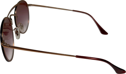 Ray-Ban Brown/ Rose Gold Round Double Bridge Sunglasses