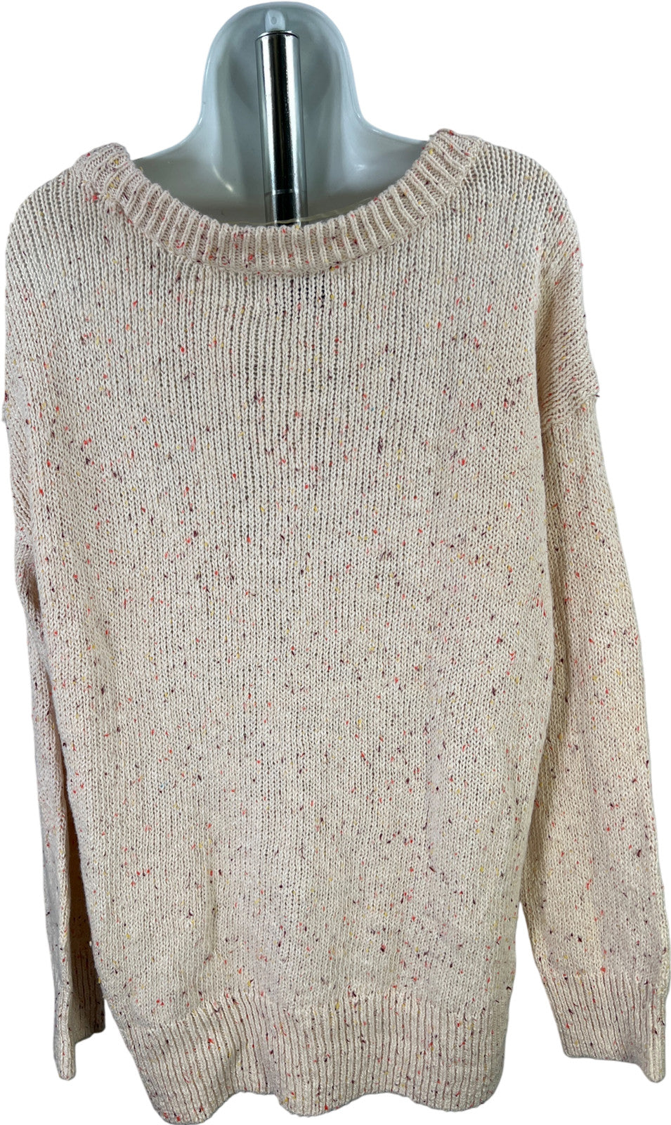 Old Navy Women’s Ivory/Pink Long Sleeve Tunic Sweater - M