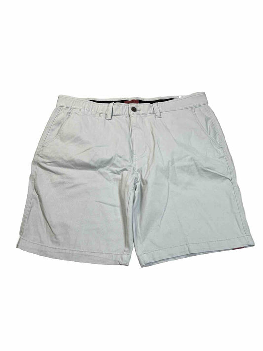 NEW Foundry Men's Gray Flex Flat Front Chino Shorts - 42