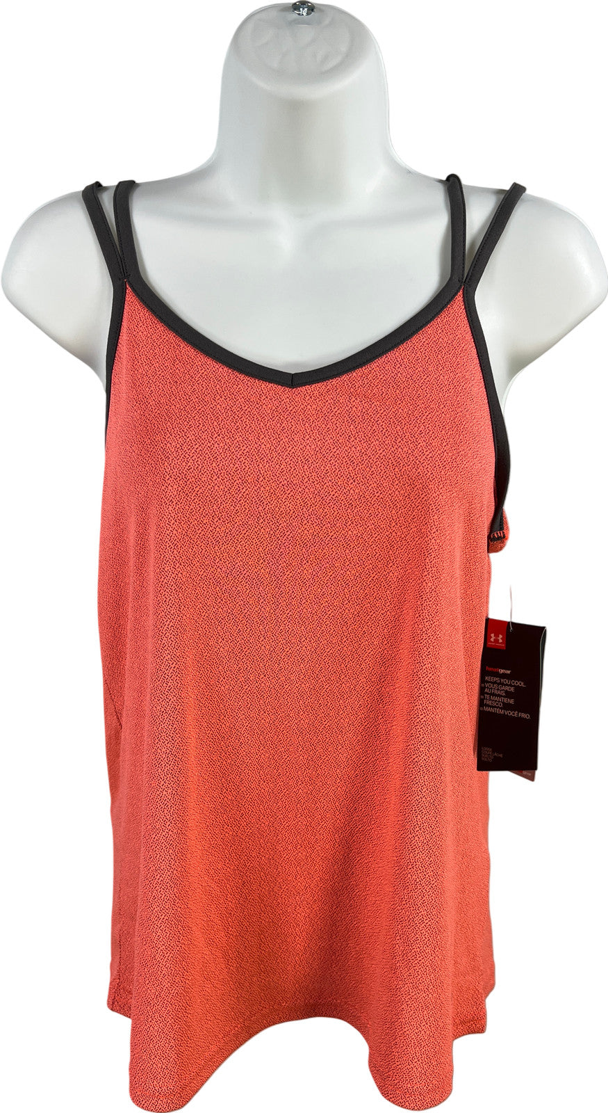 Under Armour Women’s Pink/Gray HeatGear Strappy Athletic Tank Top - S
