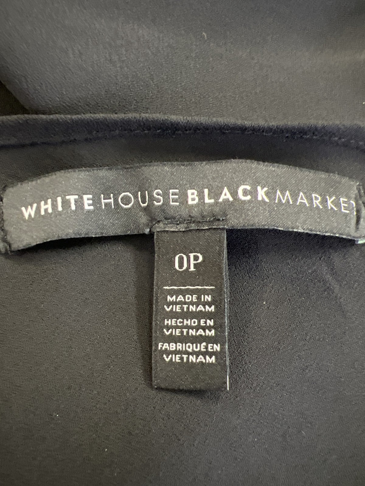 White House Black Market Women’s Black Semi-Sheer Bell Sleeve Blouse - 0 Petite