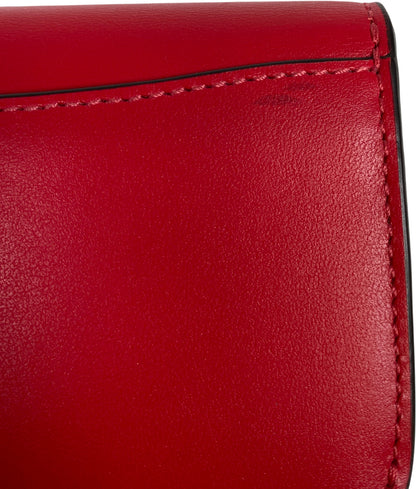Coach Women’s Red Leather Essential Slim Card Case Wallet