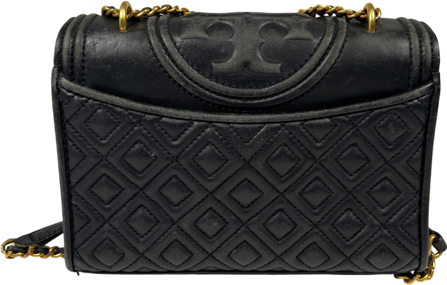 Tory Burch Women’s Black Leather Fleming Convertible Crossbody Purse