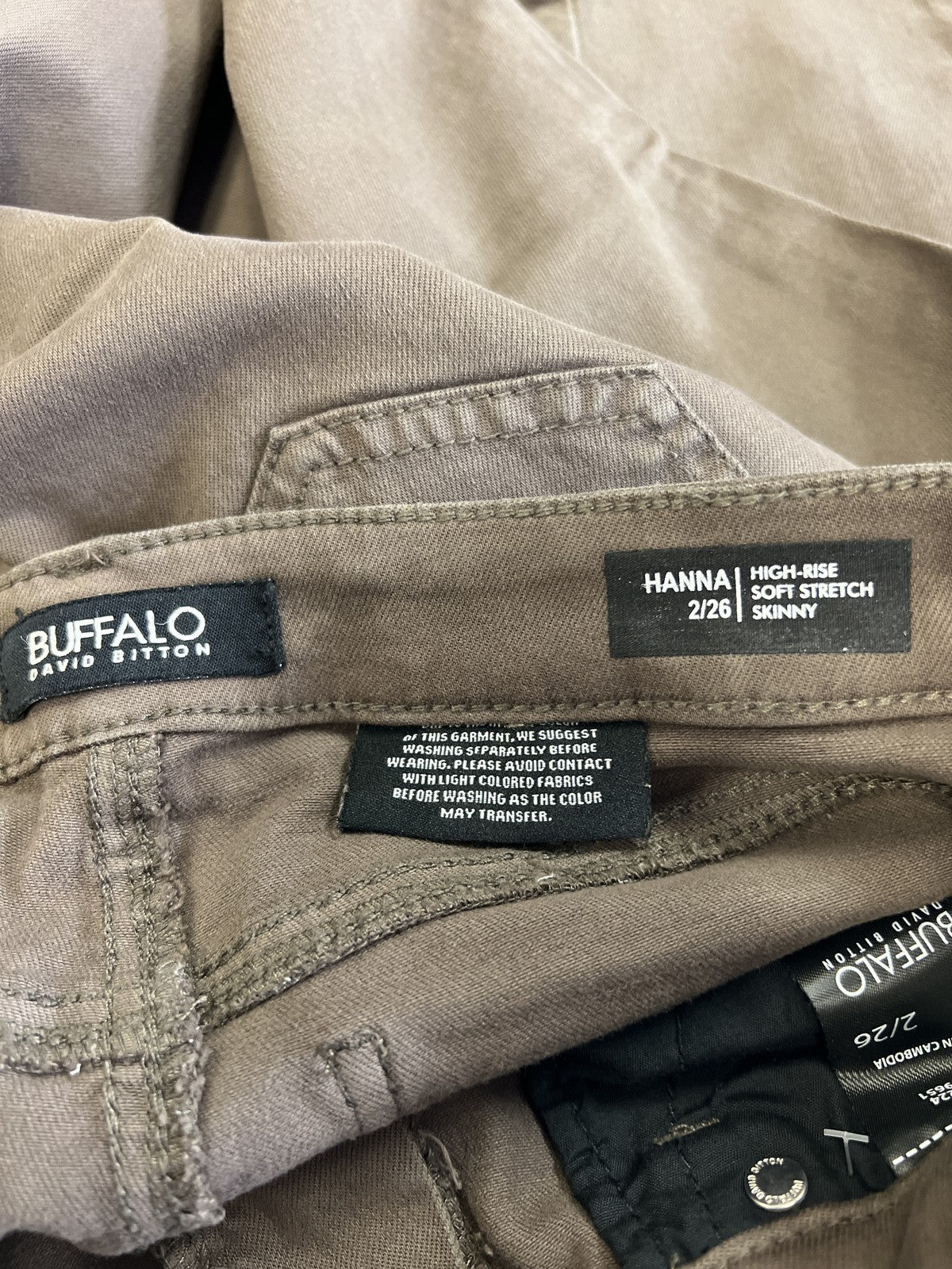 Buffalo David Bitton Women’s Brown Hanna High Rise Stretch Skinny Jeans - 2/26