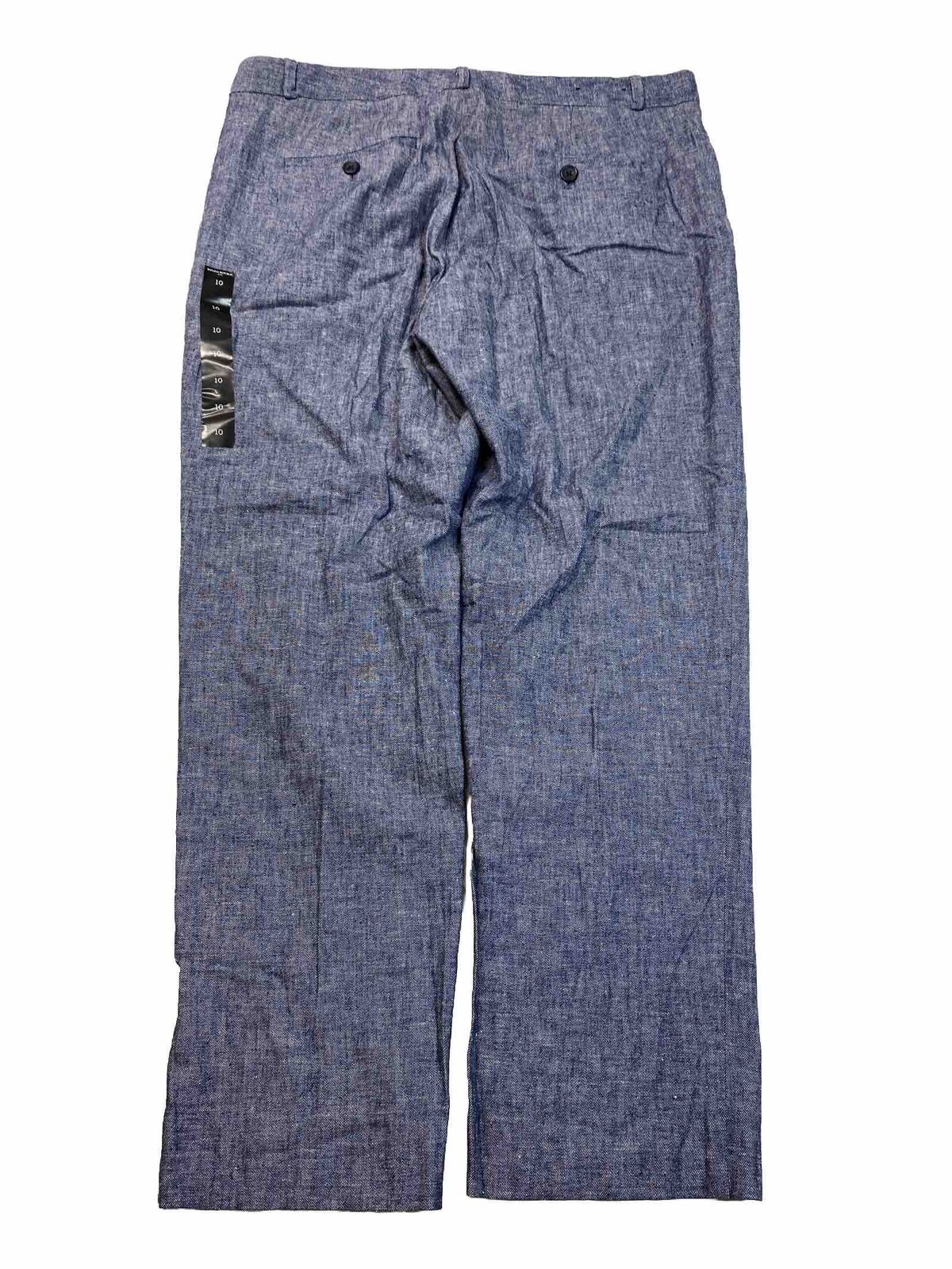 NEW Banana Republic Women's Blue Avery Linen Blend Pants - 10