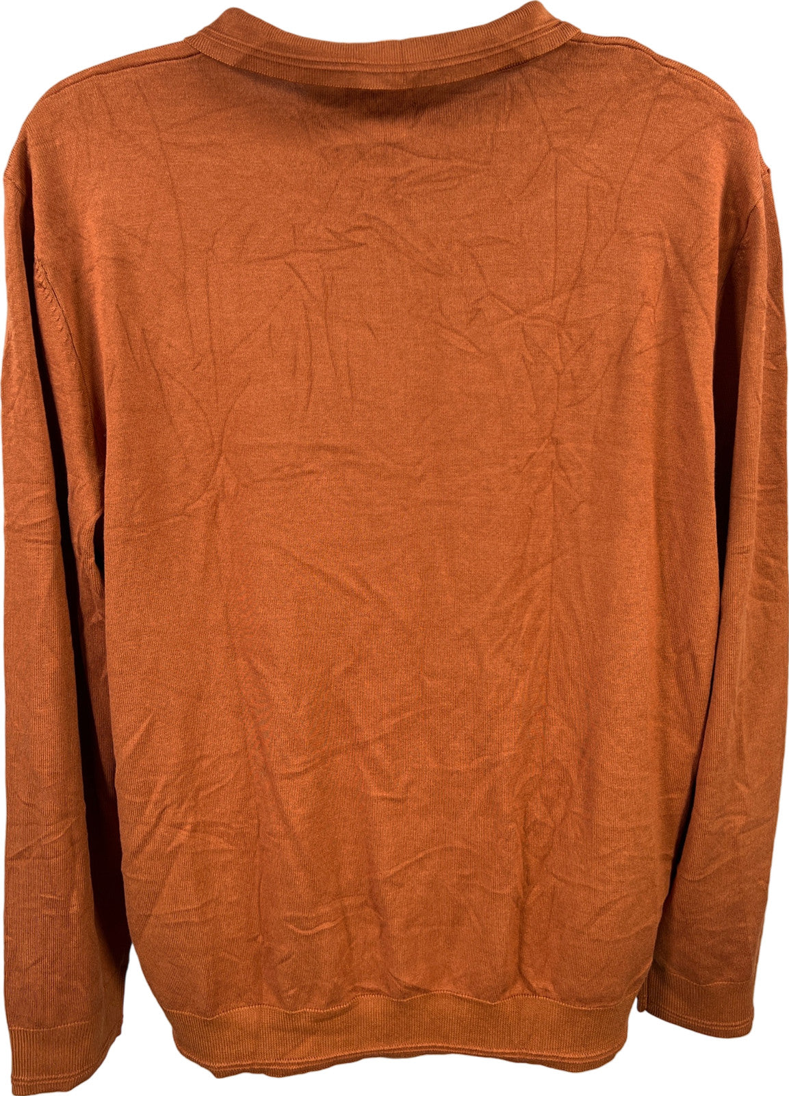 Coofandy Men’s Orange Long Sleeve 1/4 Zip Pullover Sweater - 3XL