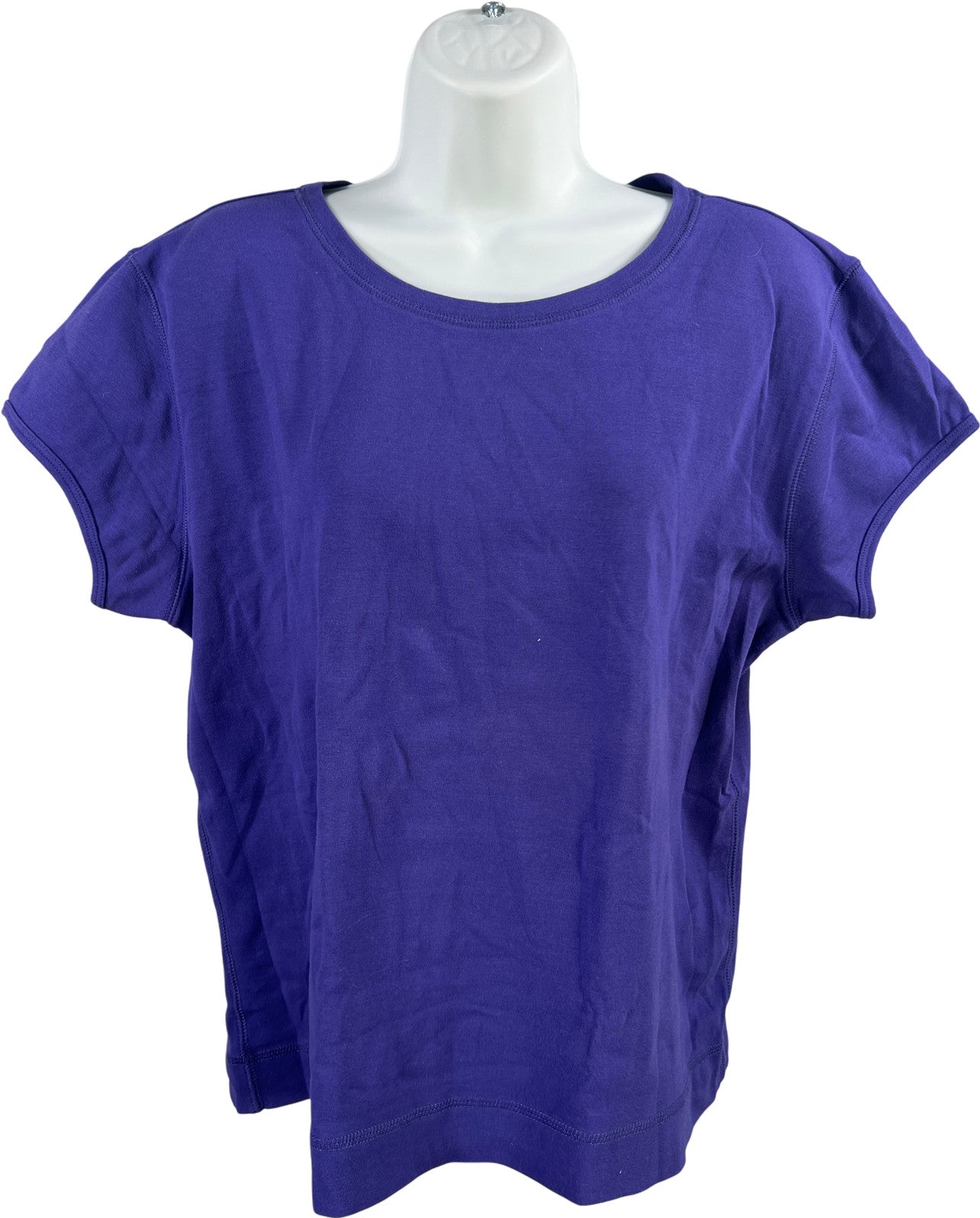 Chicos Women’s Purple Short Cap Sleeve T-Shirt - 3/XL