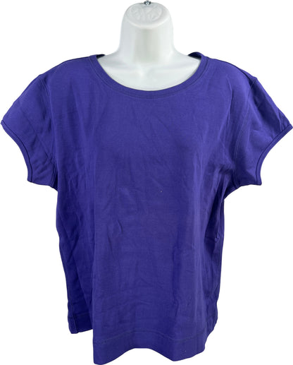 Chicos Women’s Purple Short Cap Sleeve T-Shirt - 3/XL