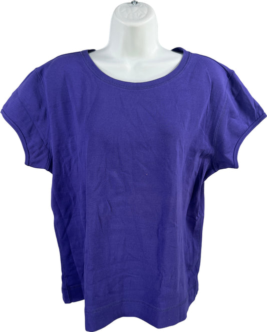 Chicos Women’s Purple Short Cap Sleeve T-Shirt - 3/XL