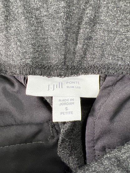 J.Jill Women’s Gray Stretch Pull On Slim Leg Ponte Pants - S Petite