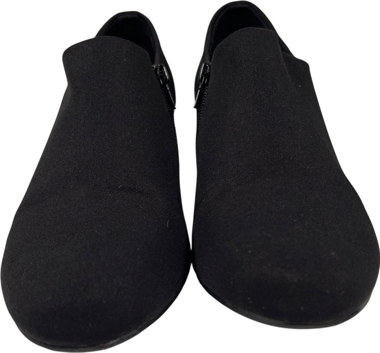 Anne Klein Women’s Black Huxton Textile Side Zip Ankle Booties - 10