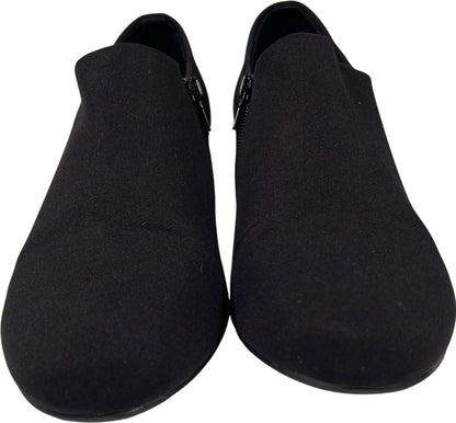 Anne Klein Women’s Black Huxton Textile Side Zip Ankle Booties - 10