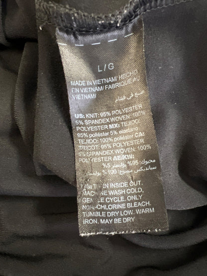 White House Black Market Women’s Black Sleeveless Ruffle Neck Blouse - L