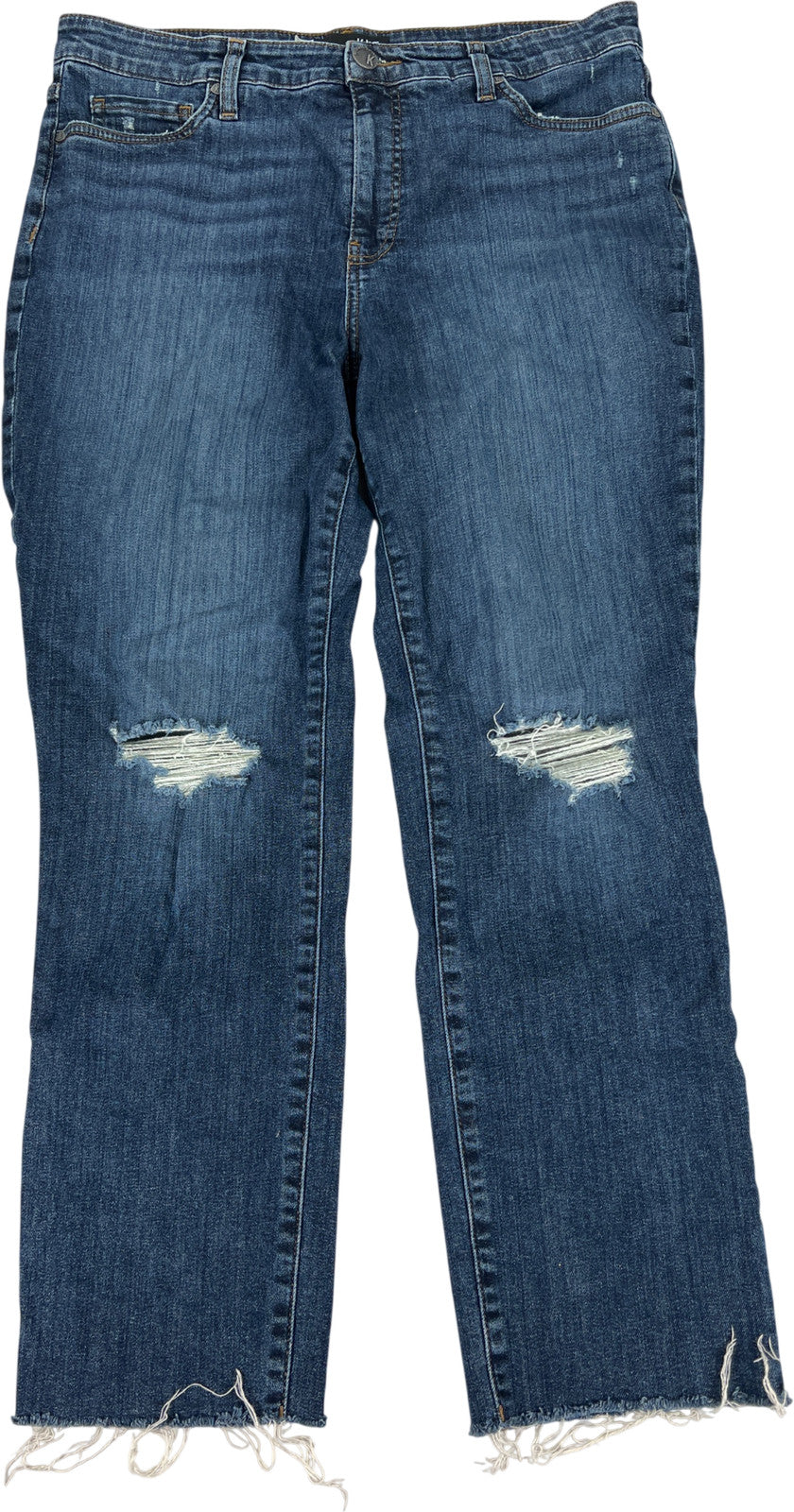Kut From The Cloth Women’s Medium Wash Reese Straight Leg Distressed Jeans - 12